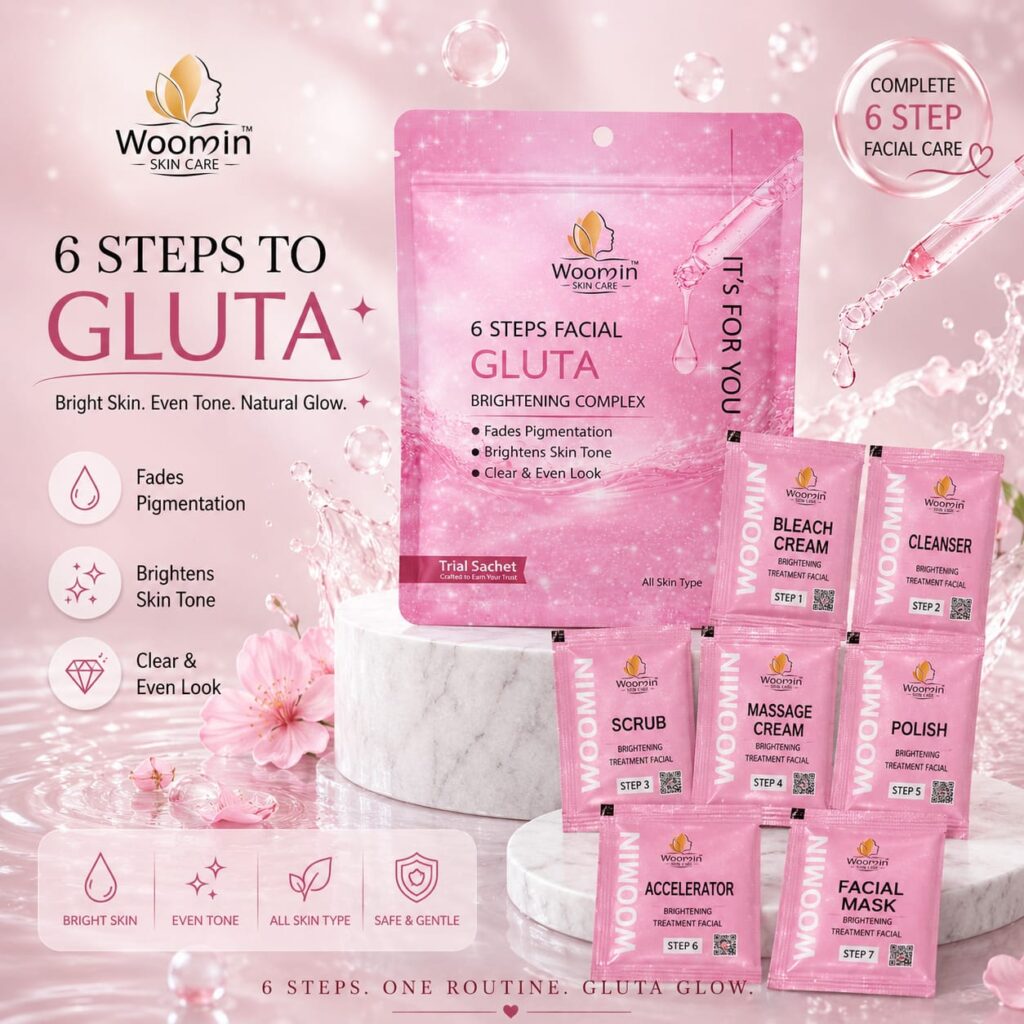 Woomin 6 Steps Gluta Facial Kit Sachets