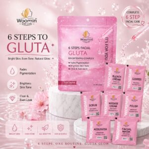 Woomin 6 Steps Gluta Facial Kit Sachets