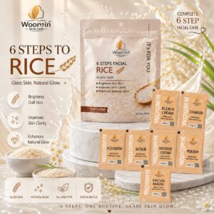 Woomin 6 Steps Rice Facial Kit Sachets